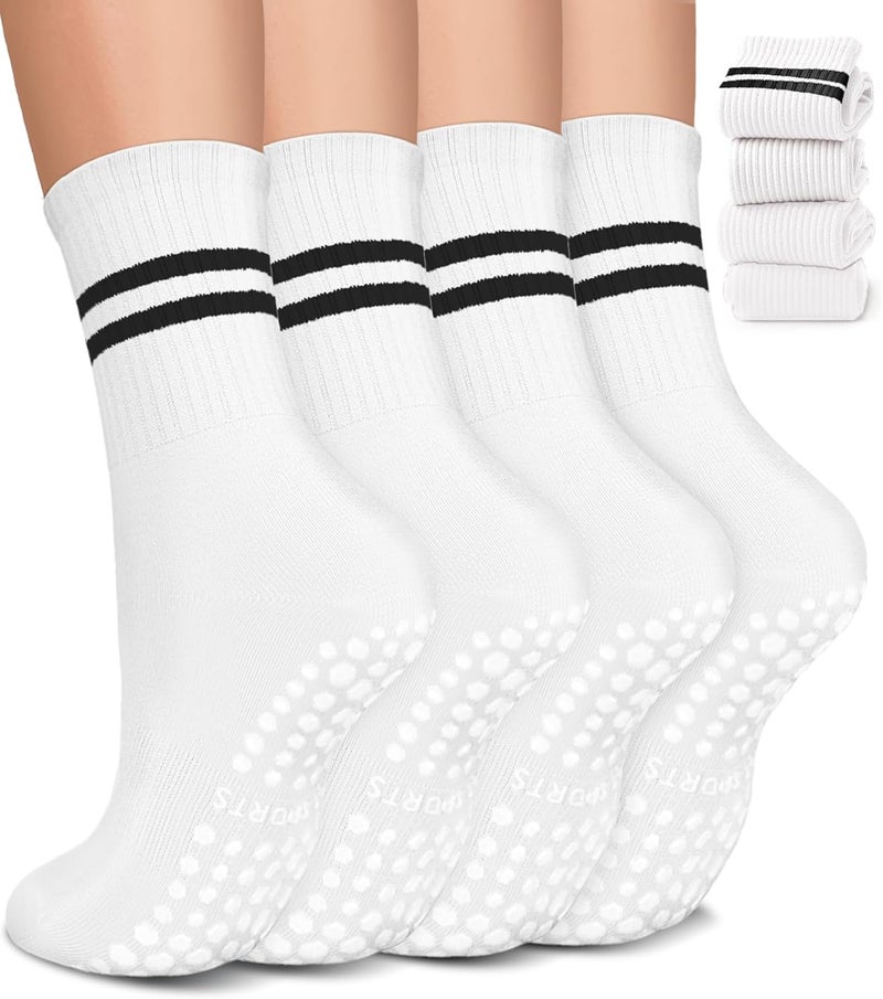 BLONGW Pilates Socks with Grips for Women, Non-Slip Yoga Athletic Socks for Barre Barefoot Workout Hospital - Image 1
